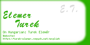 elemer turek business card